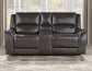 Alexandria Leather Power Reclining, Chocolate

91″ Sofa
80″ Loveseat Console
Recliner
