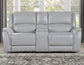 Alexandria Leather Power Reclining, Stone

91″ Sofa
80″ Console Loveseat
Recliner