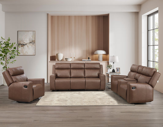 Barron Manual Reclining

87″ Sofa
65″ Console Loveseat
Recliner