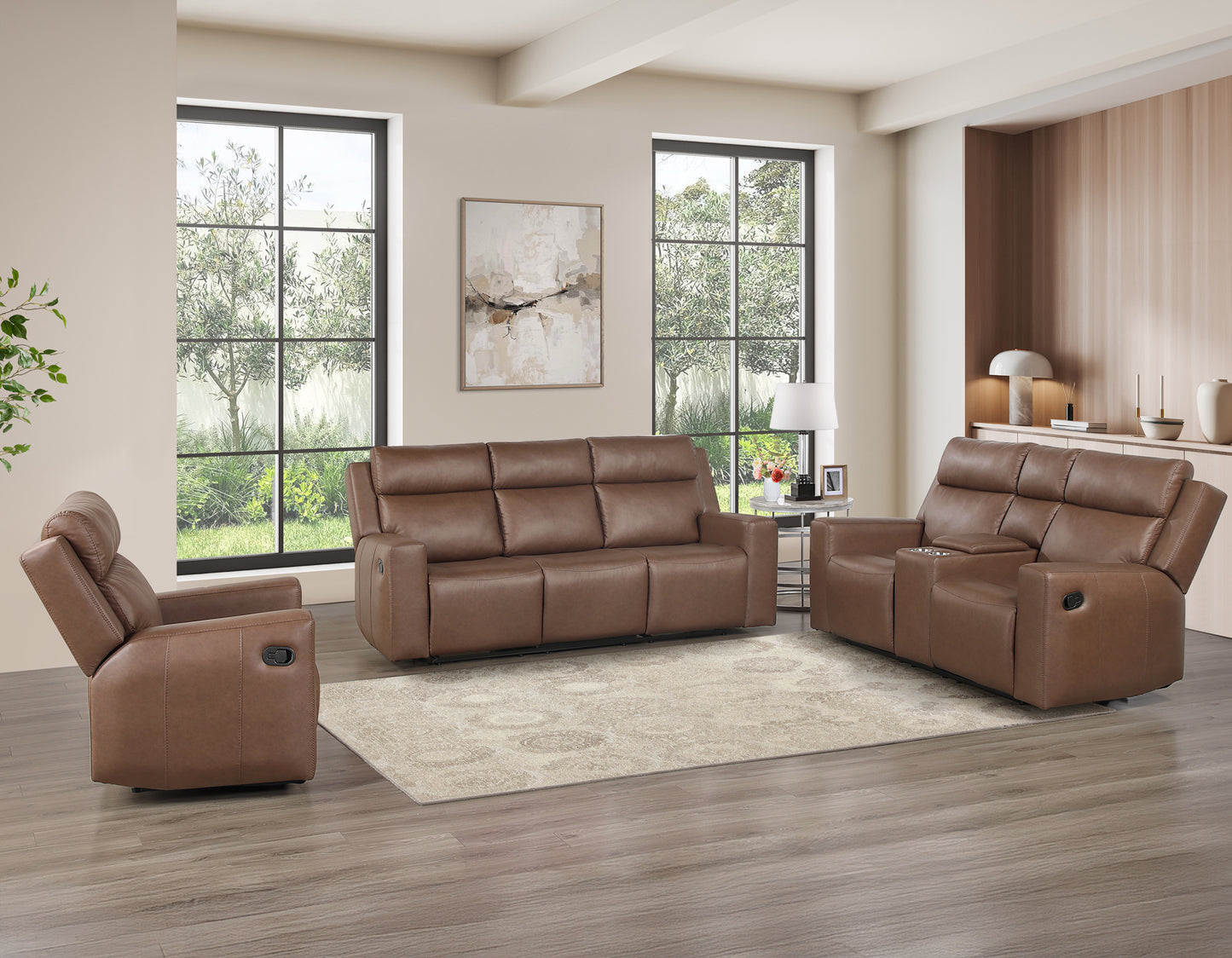 Barron Manual Reclining

87″ Sofa
65″ Console Loveseat
Recliner