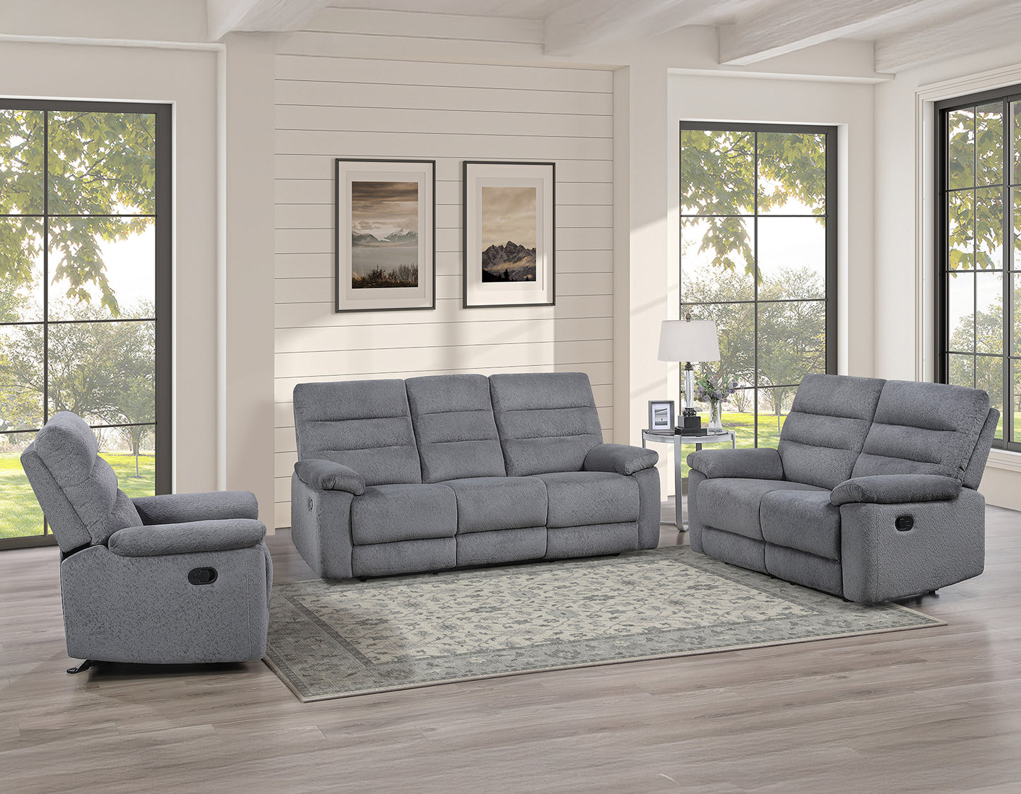 Cozy Manual Reclining

81″ Sofa
59″ Loveseat
Recliner