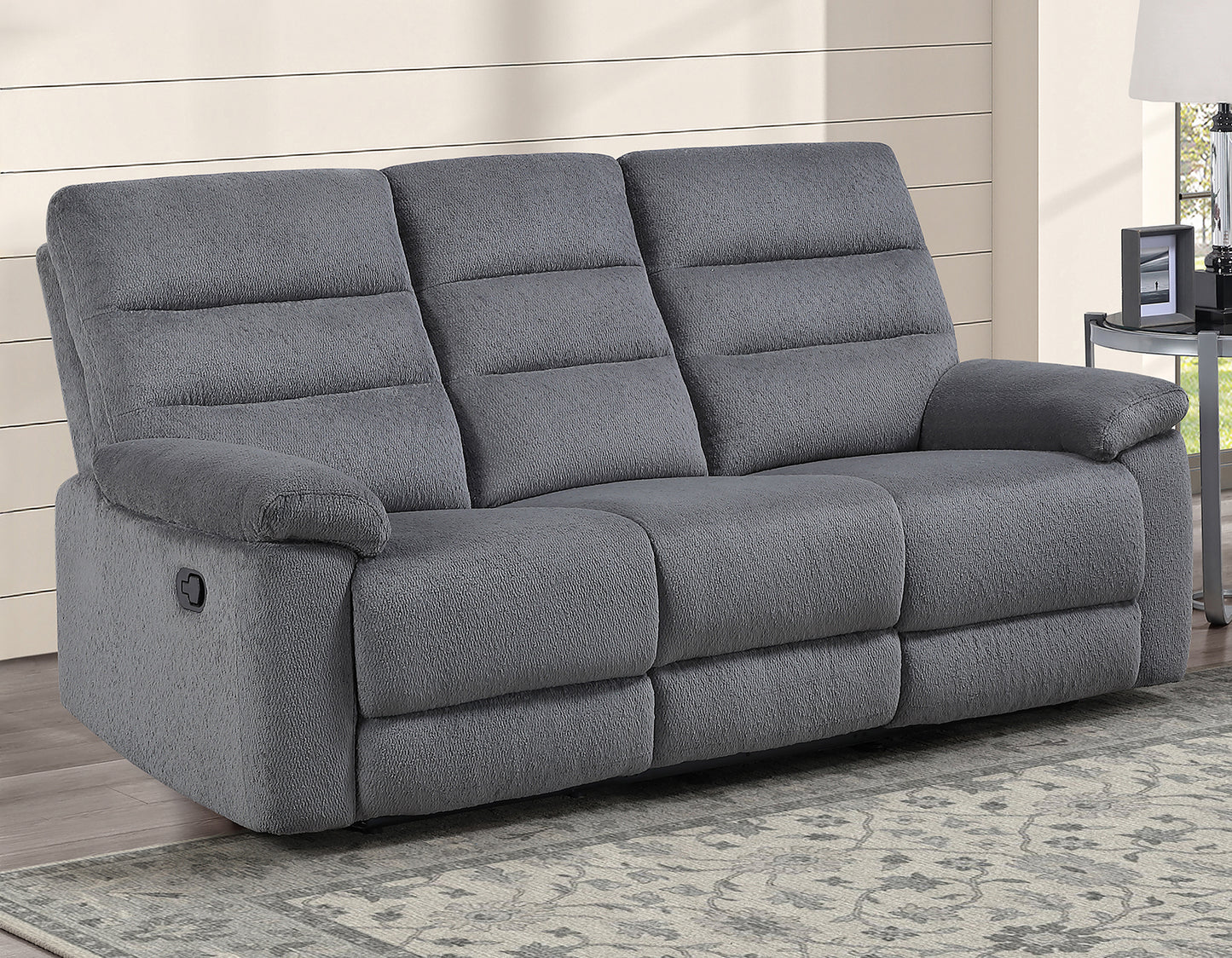 Cozy Manual Reclining

81″ Sofa
59″ Loveseat
Recliner