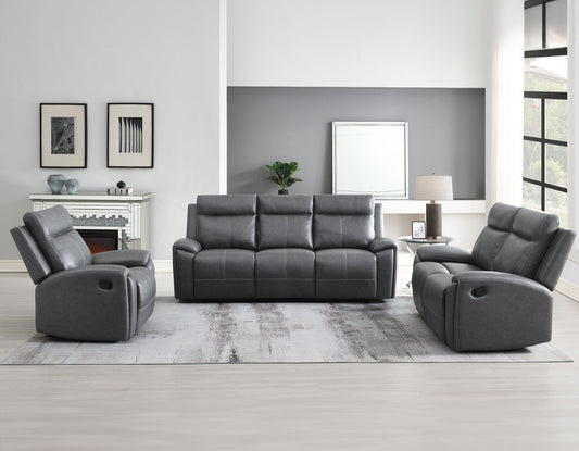 Gaston Manual Reclining

87″ Sofa, Drop-Down Console
65″ Loveseat
Recliner, Glider