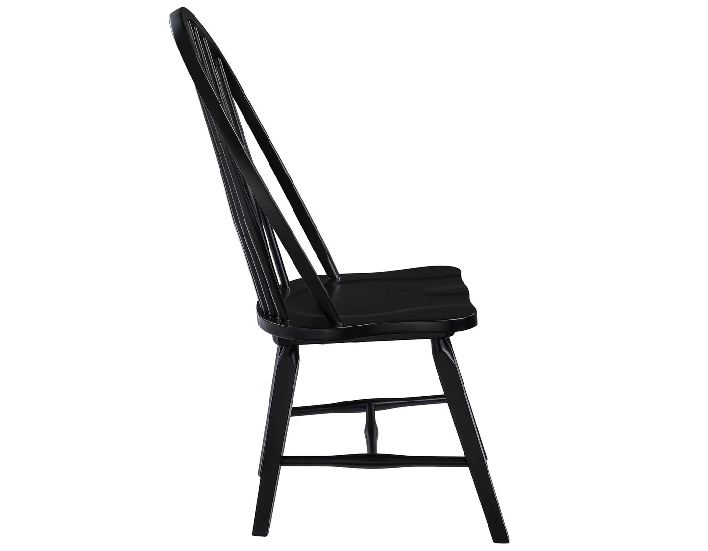 Sommerset Solid Wood Black Modern Windsor Chair