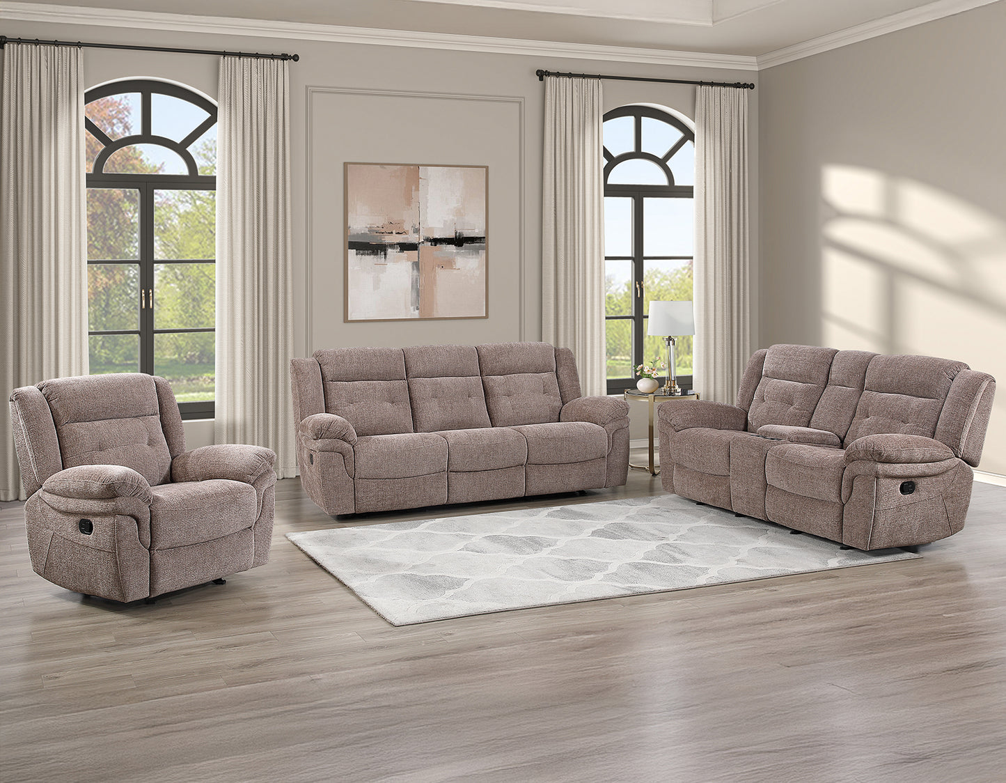 Sydney Manual Reclining

91″ Sofa
91″ Console Loveseat
Recliner