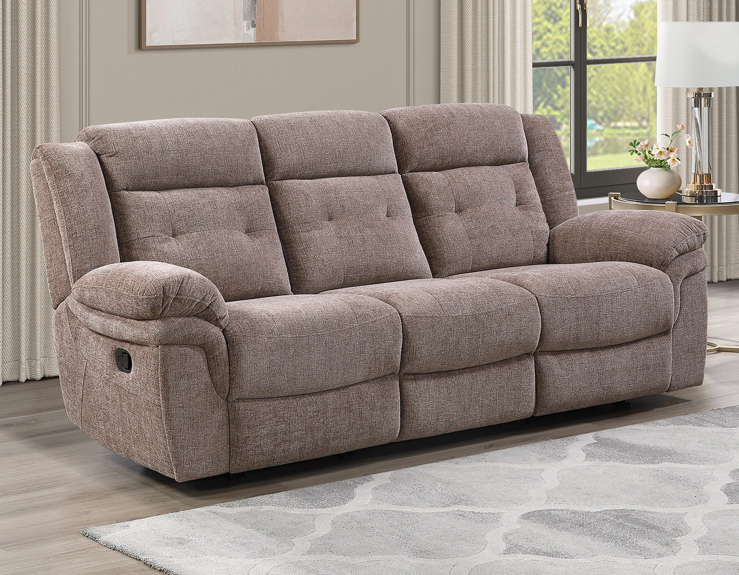 Sydney Manual Reclining

91″ Sofa
91″ Console Loveseat
Recliner
