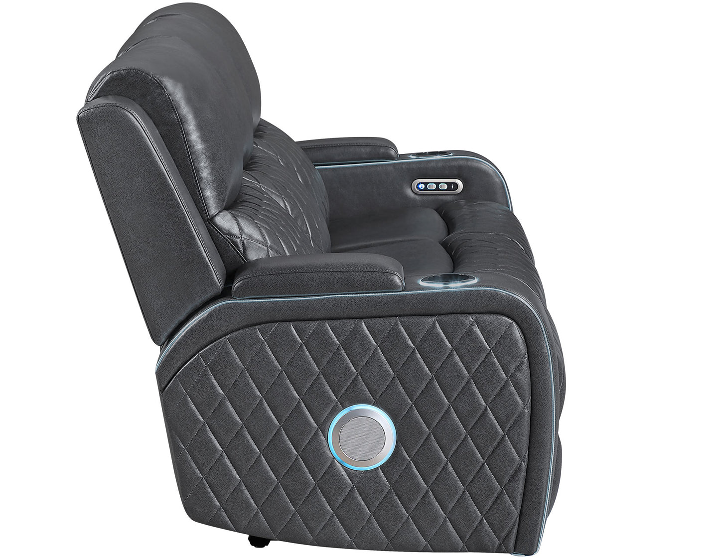 Luna Home Cinema Power Reclining, Charcoal

82″ Sofa
71″ Loveseat Console
Recliner