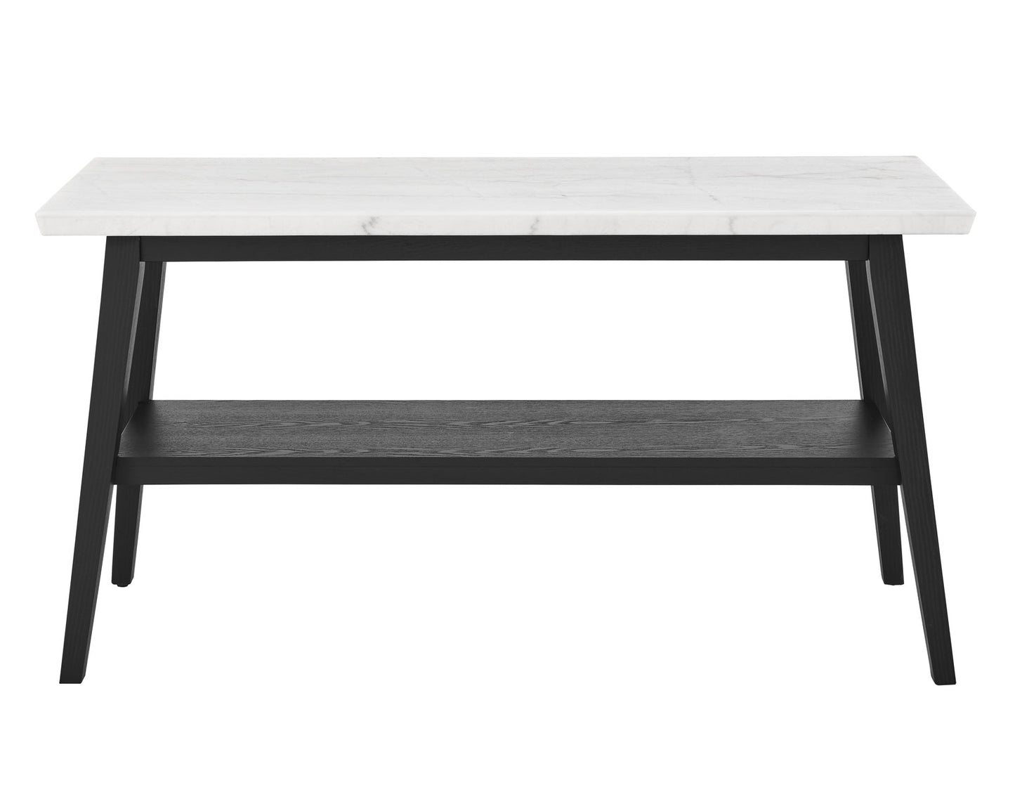 Vida, Sofa Table, White Marble Top, Black
