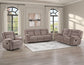 Sydney Sofa, Manual Reclining, Double Glider, Brown