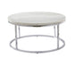 Echo, Chairside End Table, White Marble Top