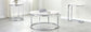 Echo, Chairside End Table, White Marble Top