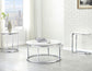 Echo, Chairside End Table, White Marble Top