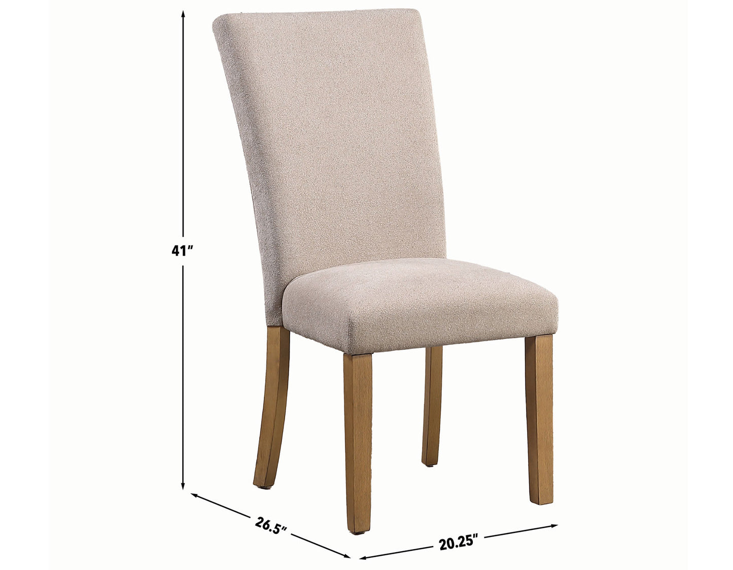 Artemis Side Chair, Beige Chenille