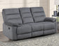 Cozy Sofa, Manual Reclining, Gray