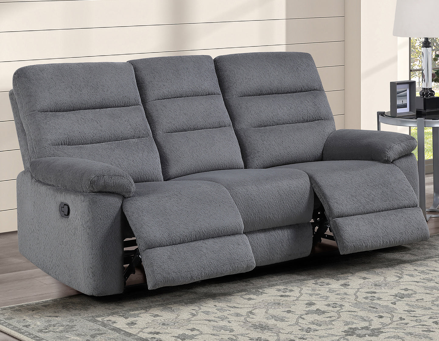 Cozy Sofa, Manual Reclining, Gray