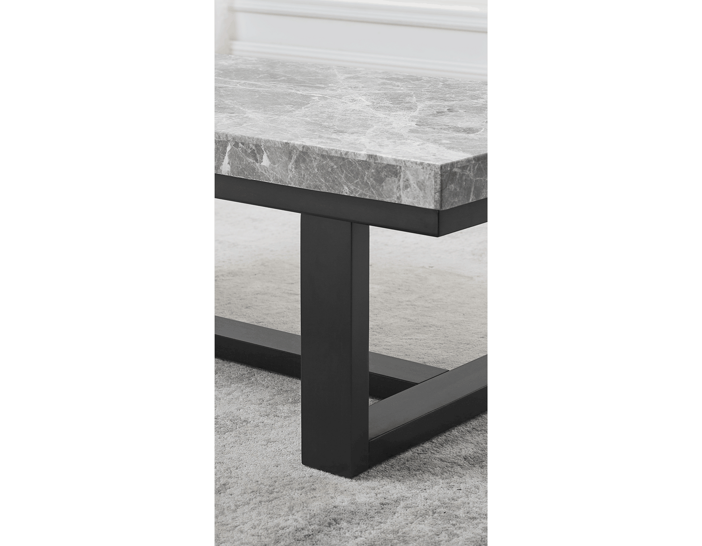 Artemis Cocktail Table, Gray Marble Top