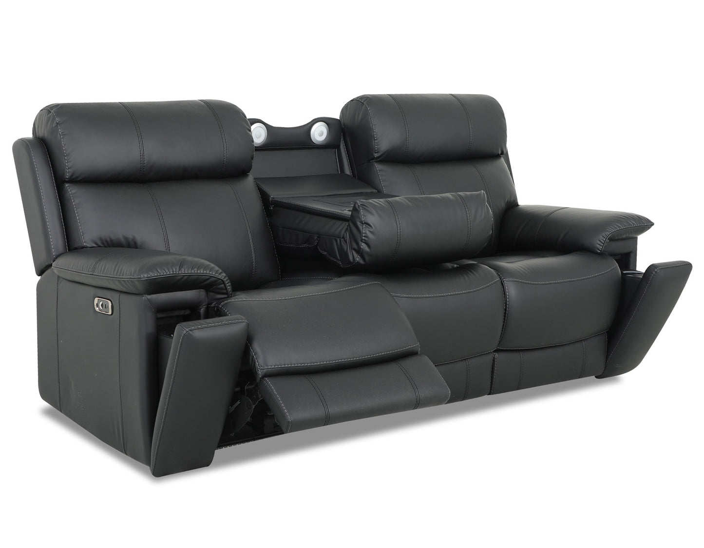 Zenith Power Home Theater Sofa with Built-In Speakers, Lighting and Vibration.