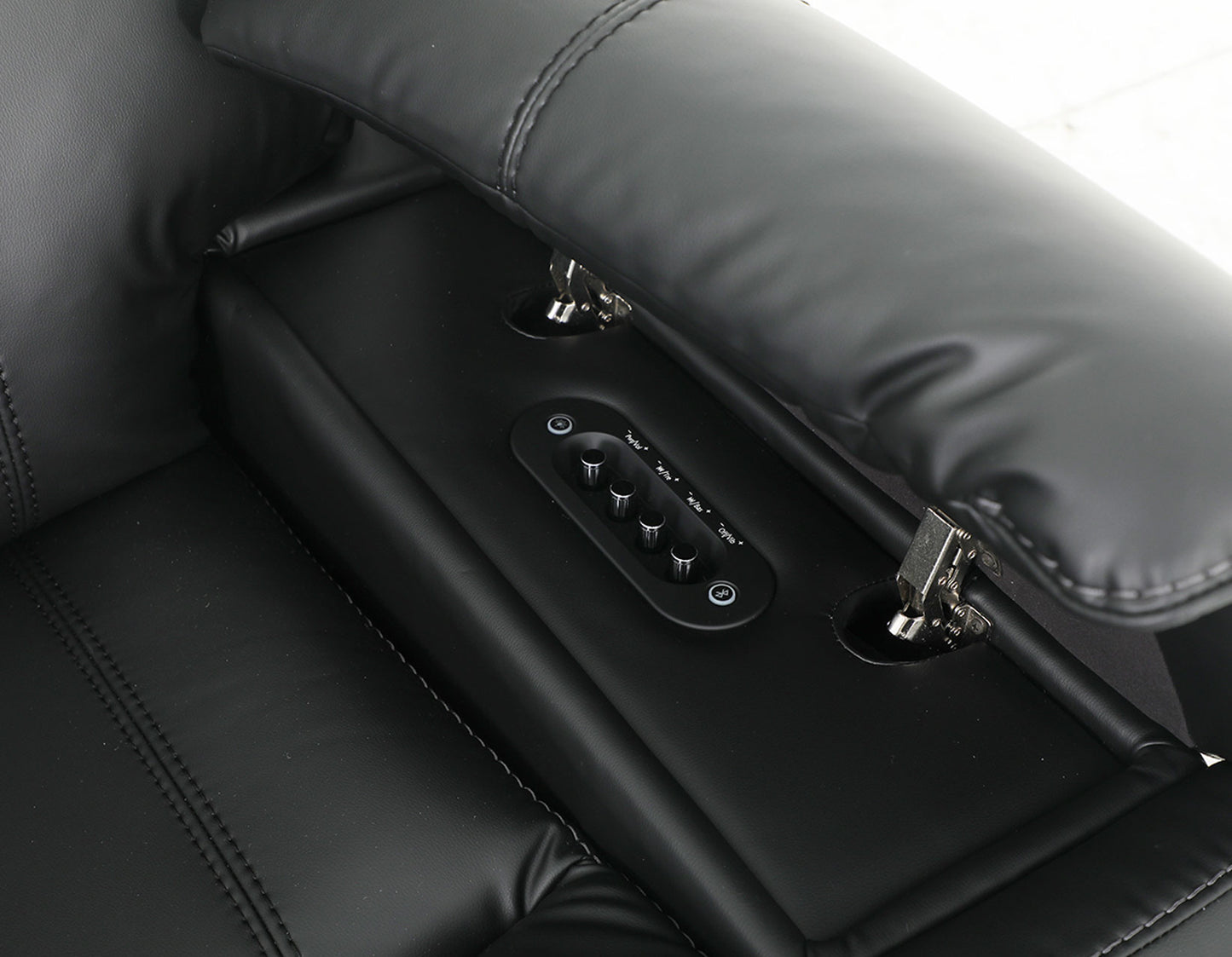 Zenith Power Home Theater Sofa with Built-In Speakers, Lighting and Vibration.