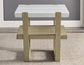 Perth, End Table, White Marble Top