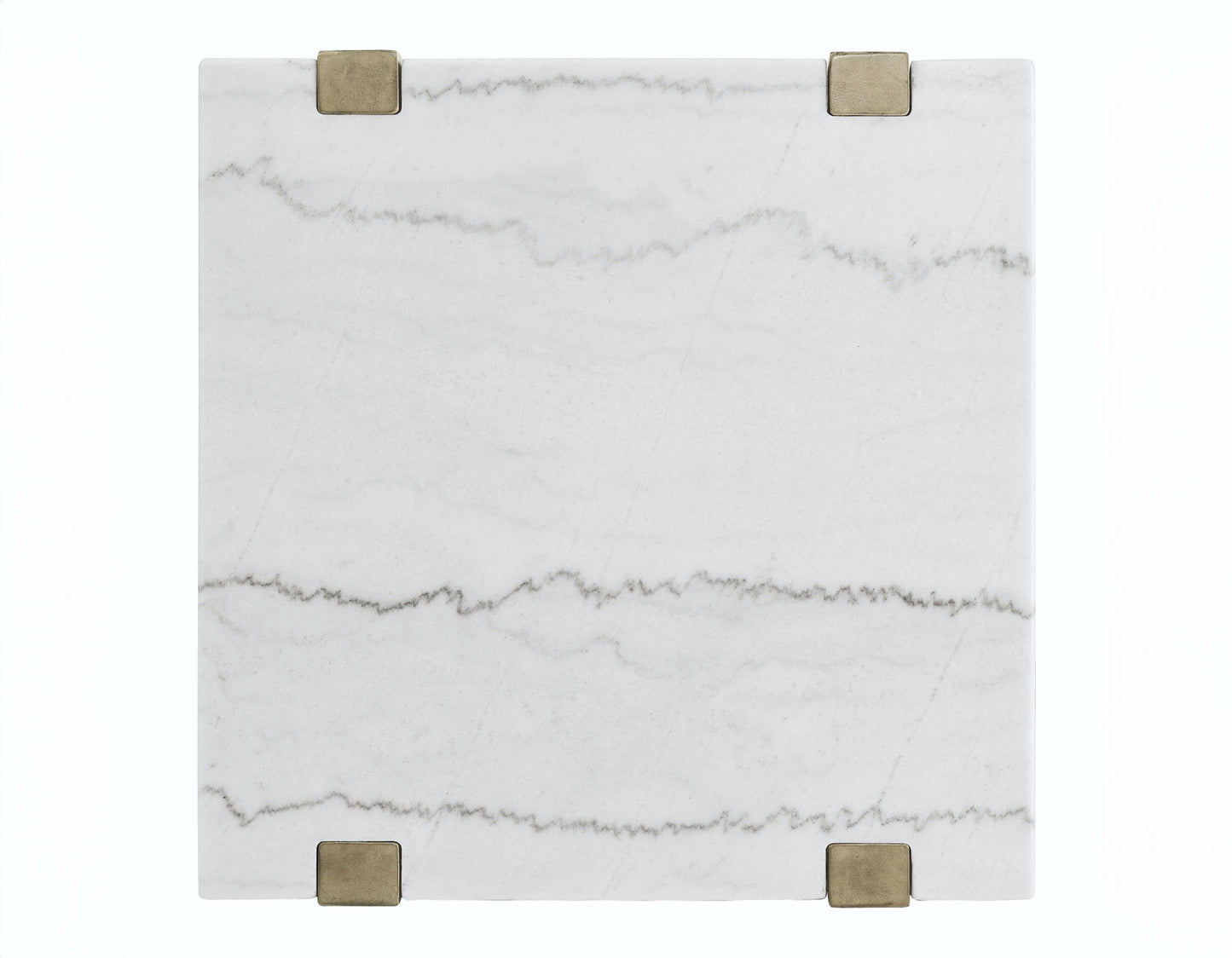 Perth, End Table, White Marble Top