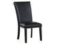 Artemis Side Chair, Black Vegan Leather Cover