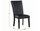 Artemis Side Chair, Black Vegan Leather Cover