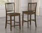 Joplin Solid Wood 24″ Farmhouse Counter Stool, Walnut Finish