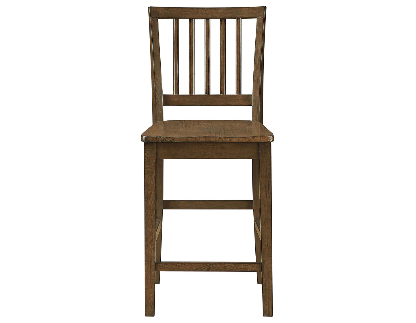 Joplin Solid Wood 24″ Farmhouse Counter Stool, Walnut Finish