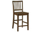 Joplin Solid Wood 24″ Farmhouse Counter Stool, Walnut Finish