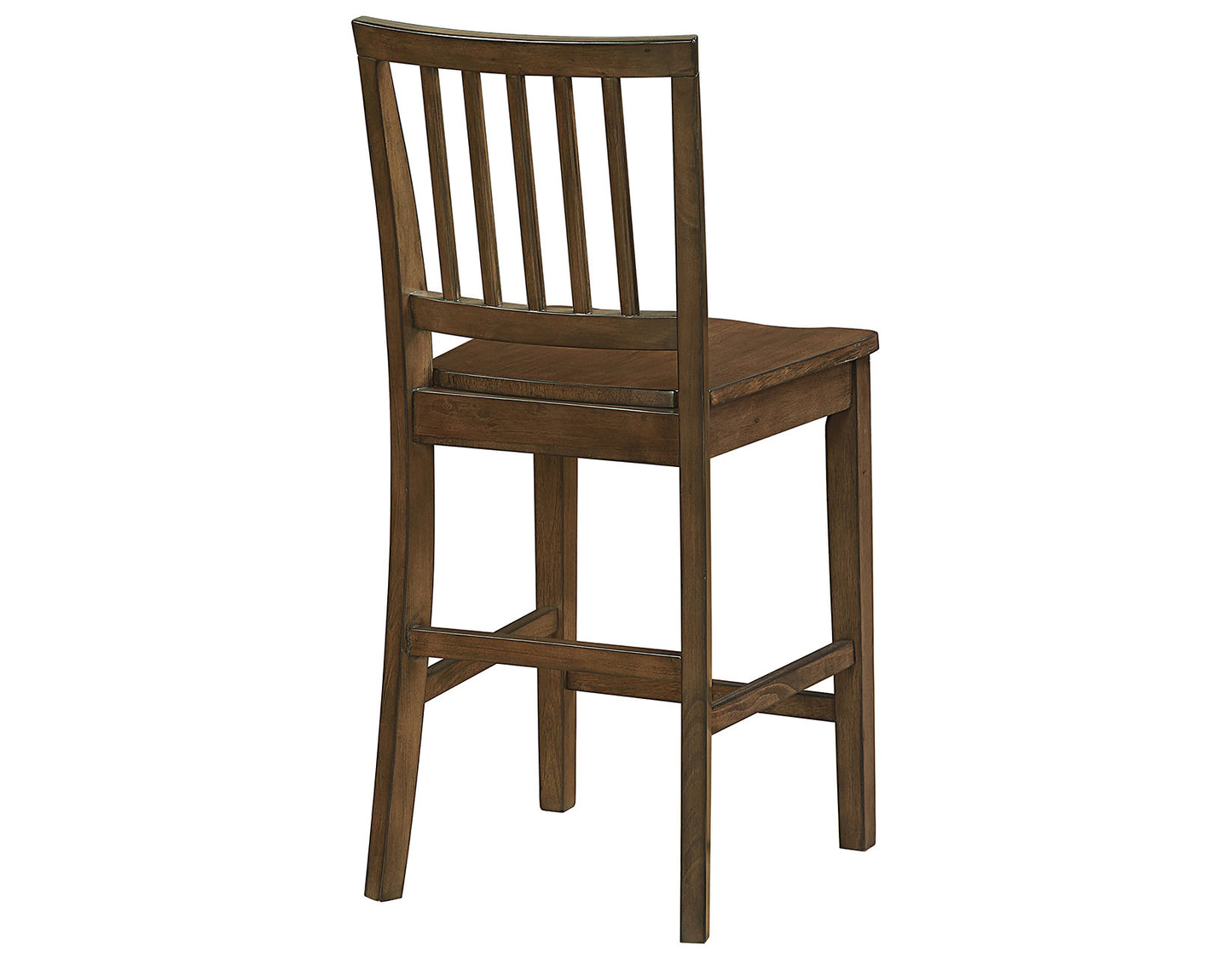 Joplin Solid Wood 24″ Farmhouse Counter Stool, Walnut Finish