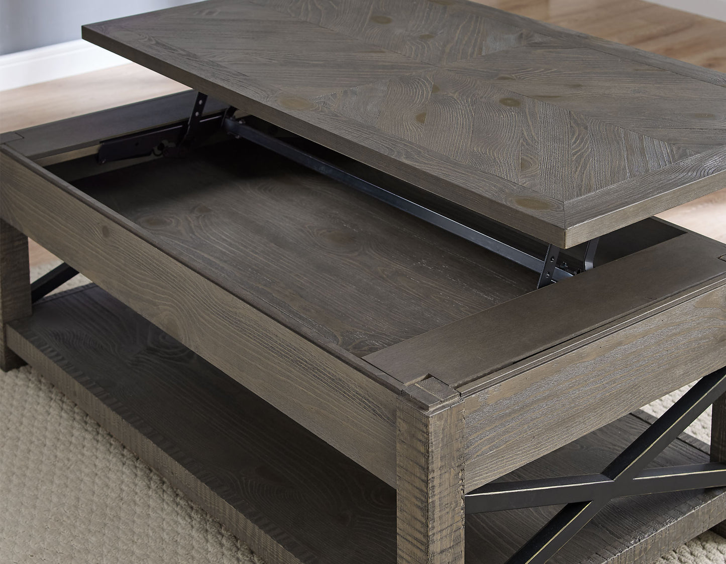 Dexter, Lift-Top Cocktail Table, Castered