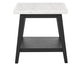 Vida, End Table, White Marble Top, Black