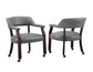 Tournament Arm Chair w/Casters, Gray