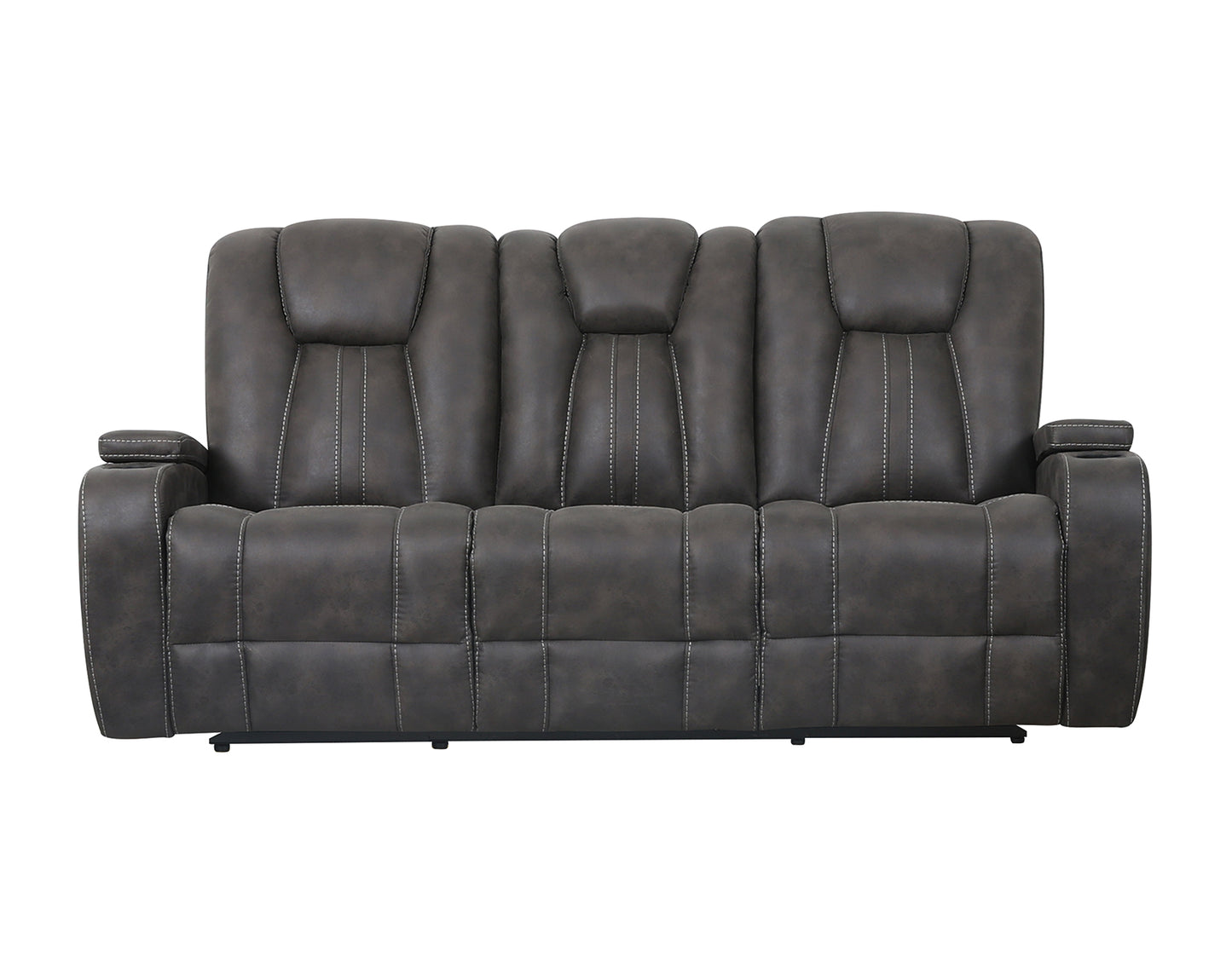 Marlow Sofa, Manual Reclining, Charcoal