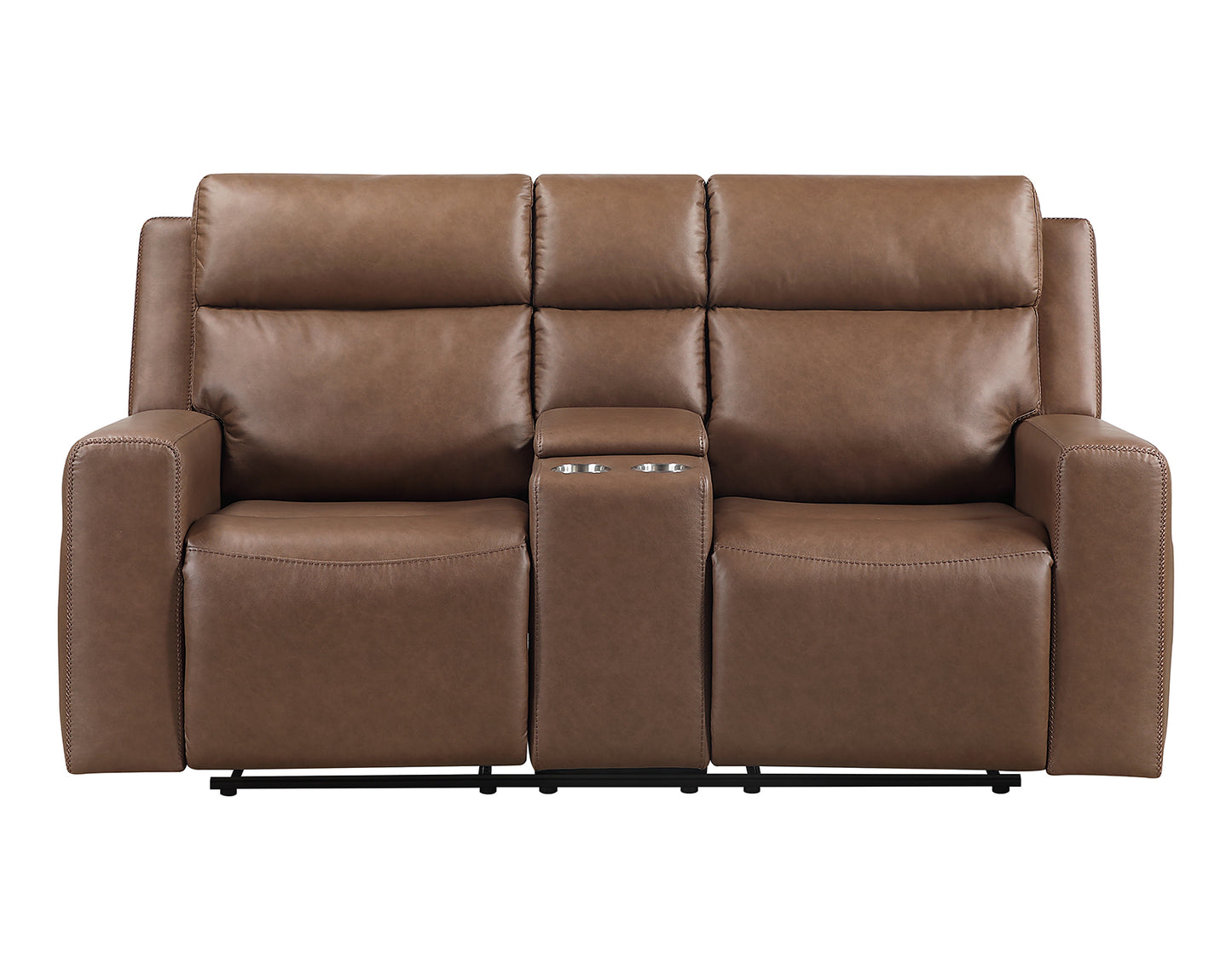 Barron Console Loveseat, Manual Reclining, Brown