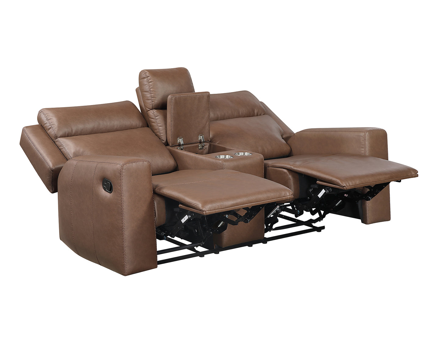 Barron Console Loveseat, Manual Reclining, Brown