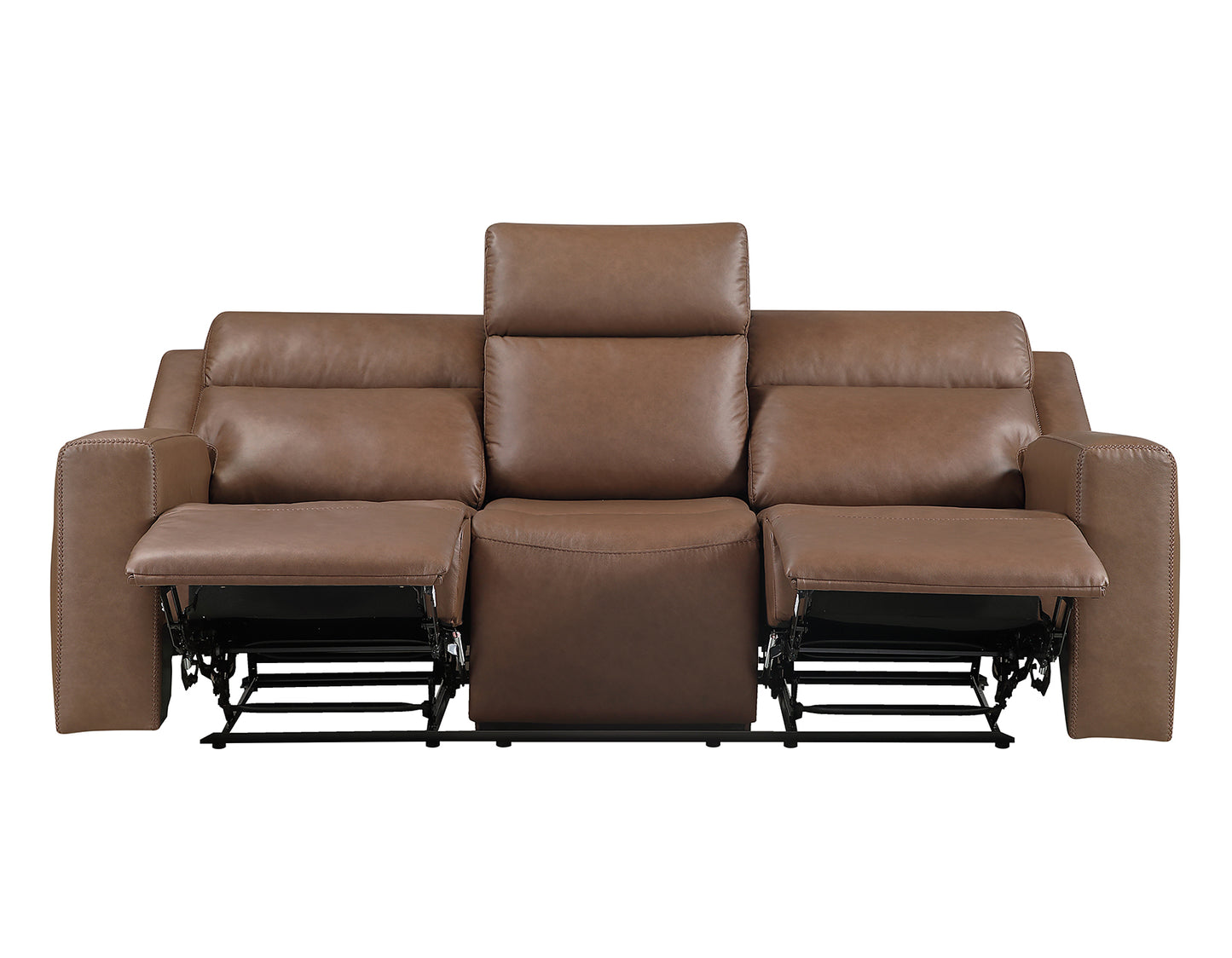 Barron Sofa, Manual Reclining, Brown