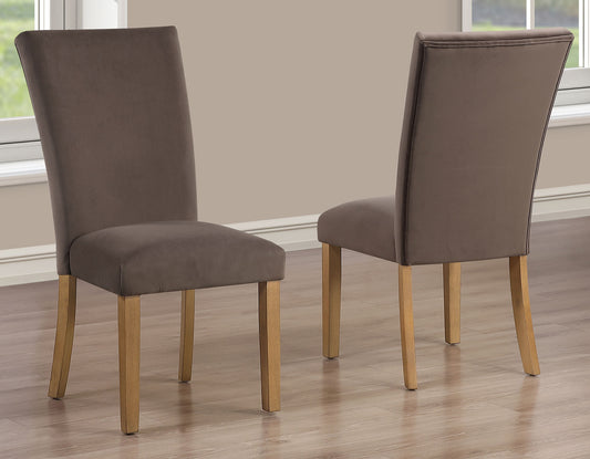 Artemis Side Chair, Brown Velvet