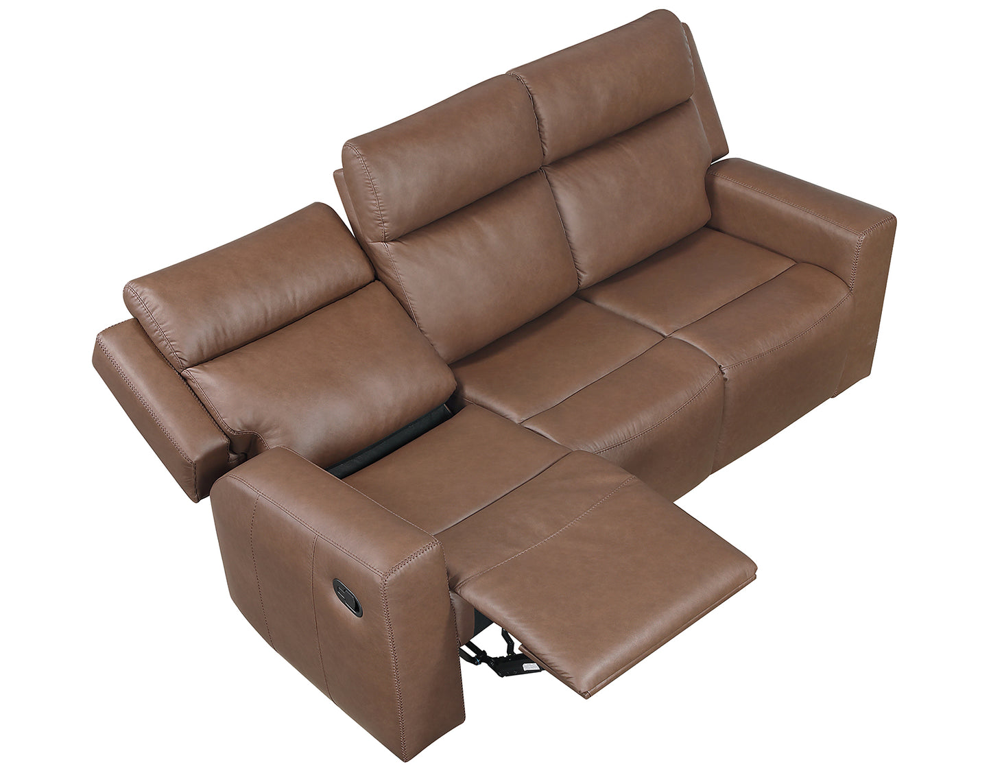 Barron Sofa, Manual Reclining, Brown