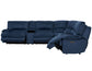 Olsen 6-Piece Sectional, Dual-Power Zero-Gravity Reclining, Indigo