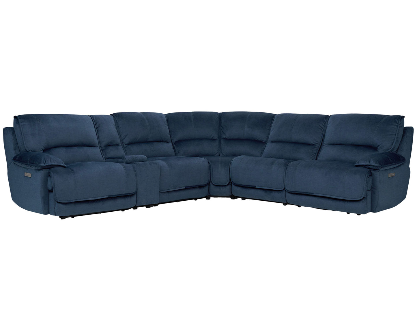 Olsen 6-Piece Sectional, Dual-Power Zero-Gravity Reclining, Indigo