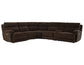 Gatlin Dual-Power Brown Fabric 6-Piece Modular Reclining Sectional