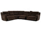 Gatlin Dual-Power Brown Fabric 6-Piece Modular Reclining Sectional