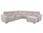 Conroe Dual-Power 7-Piece Reclining Sectional with Chaise, Cobblestone