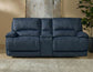 Olsen Console Loveseat, Dual-Power Zero-Gravity Modular Reclining, Indigo