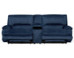 Olsen Console Loveseat, Dual-Power Zero-Gravity Modular Reclining, Indigo
