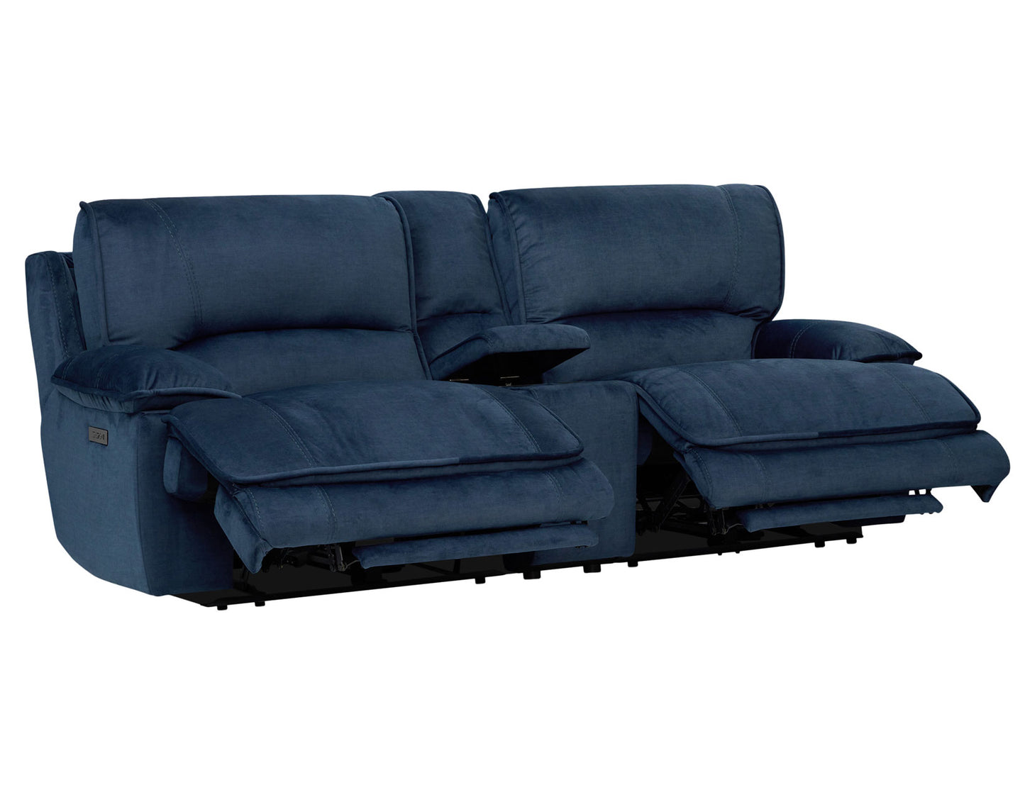 Olsen Console Loveseat, Dual-Power Zero-Gravity Modular Reclining, Indigo