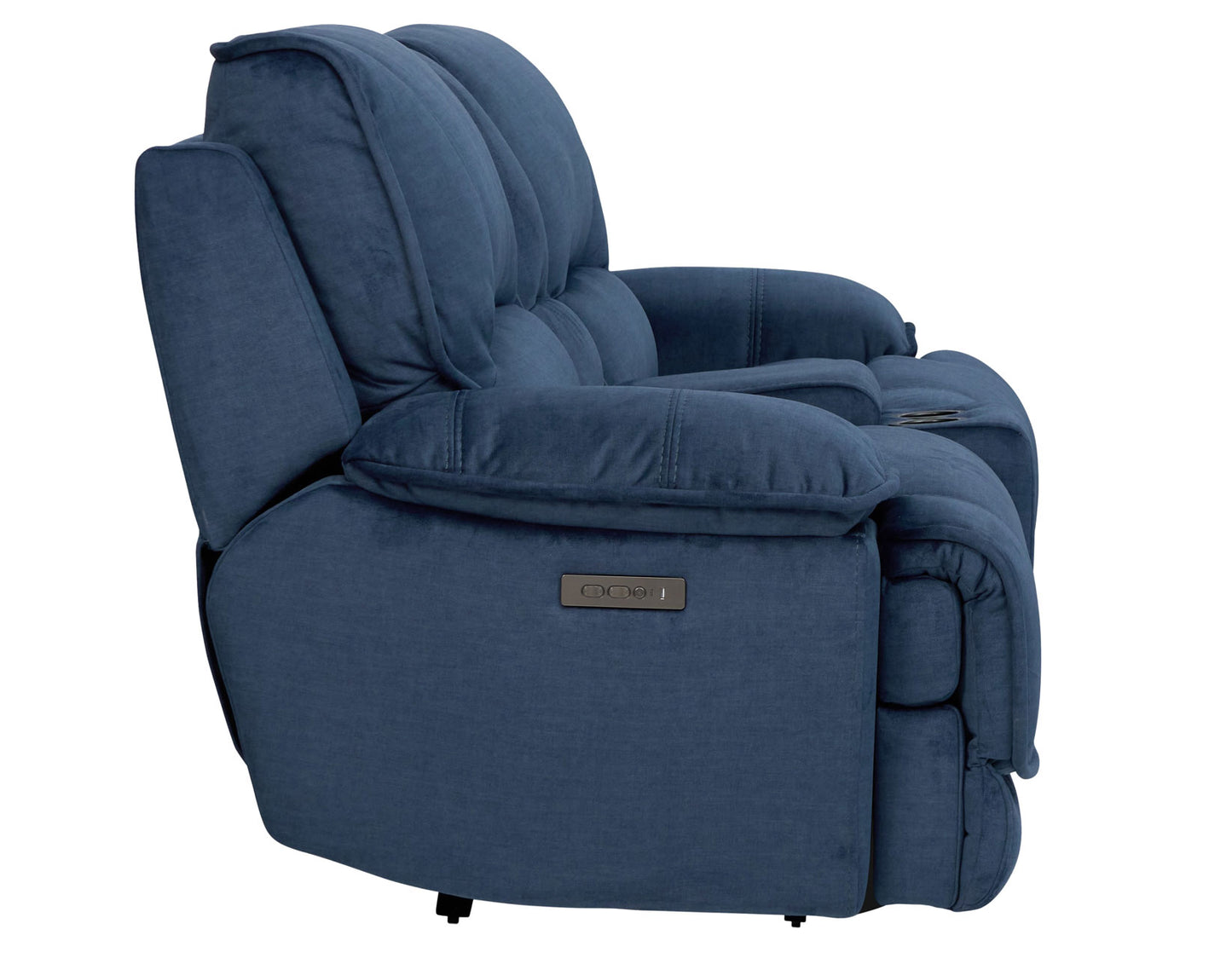 Olsen Console Loveseat, Dual-Power Zero-Gravity Modular Reclining, Indigo