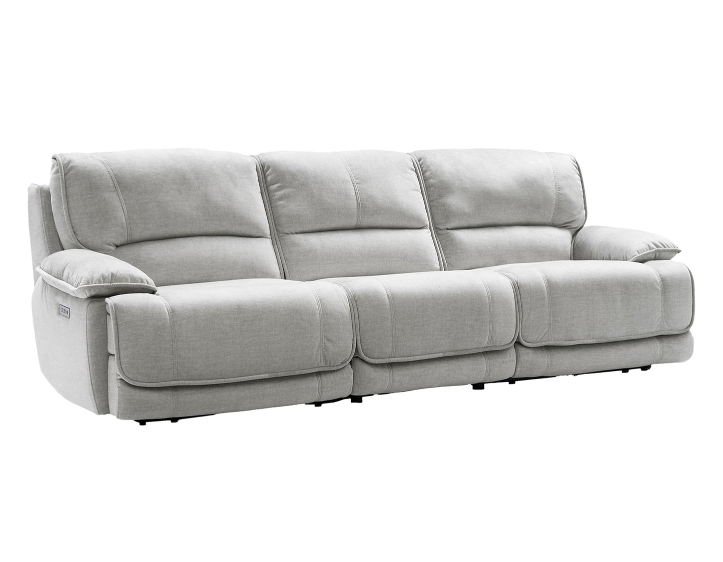 Olsen Sofa, Dual-Power Zero-Gravity Modular Reclining, Silver