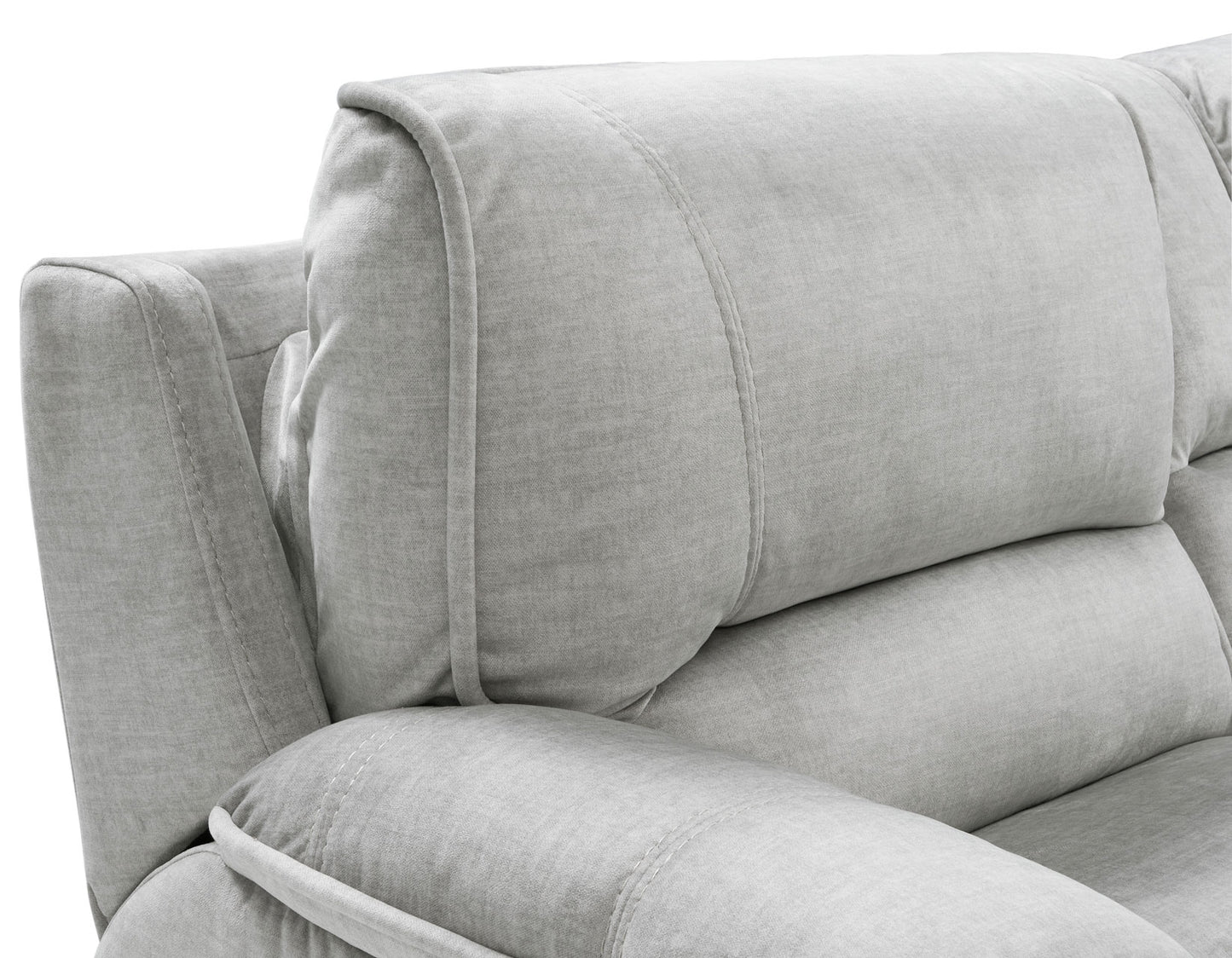 Olsen 6-Piece Sectional, Dual-Power Zero-Gravity Reclining, Silver